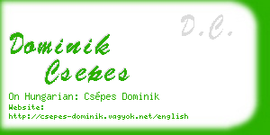 dominik csepes business card