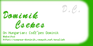 dominik csepes business card